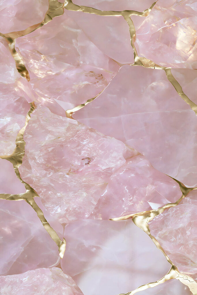 Elegant pink and gold composition