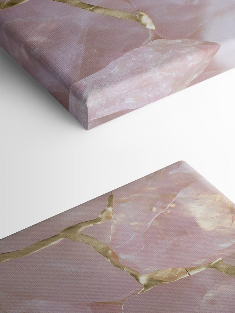 Elegant pink and gold composition