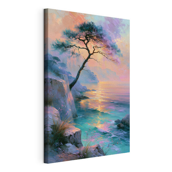 Tree on a cliff by the water Tree on a cliff by the water