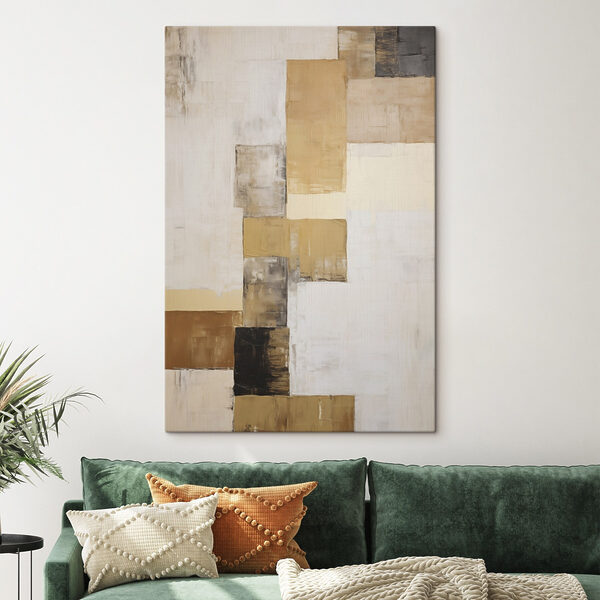 Painting of a white and brown rectangular object Painting of a white and brown rectangular object