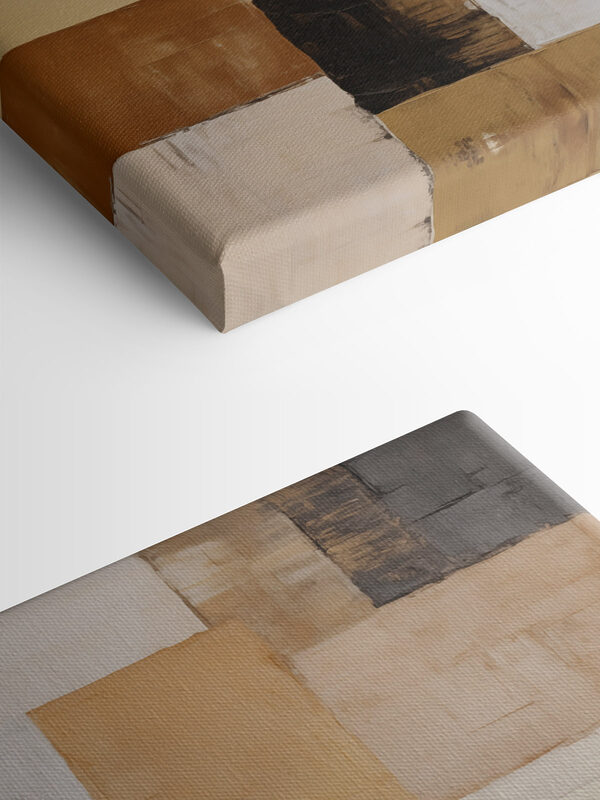 Painting of a white and brown rectangular object Painting of a white and brown rectangular object