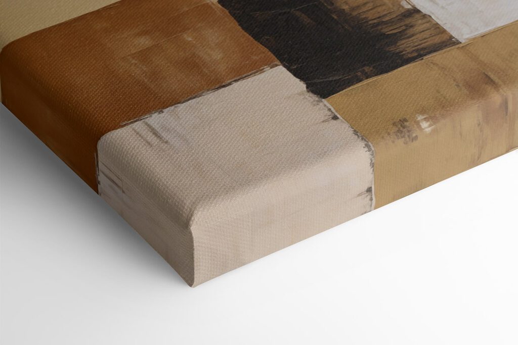 Painting of a white and brown rectangular object Painting of a white and brown rectangular object
