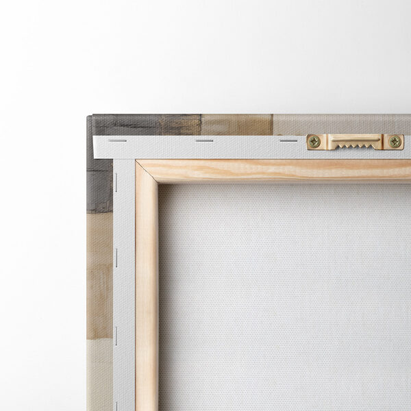 Painting of a white and brown rectangular object Painting of a white and brown rectangular object