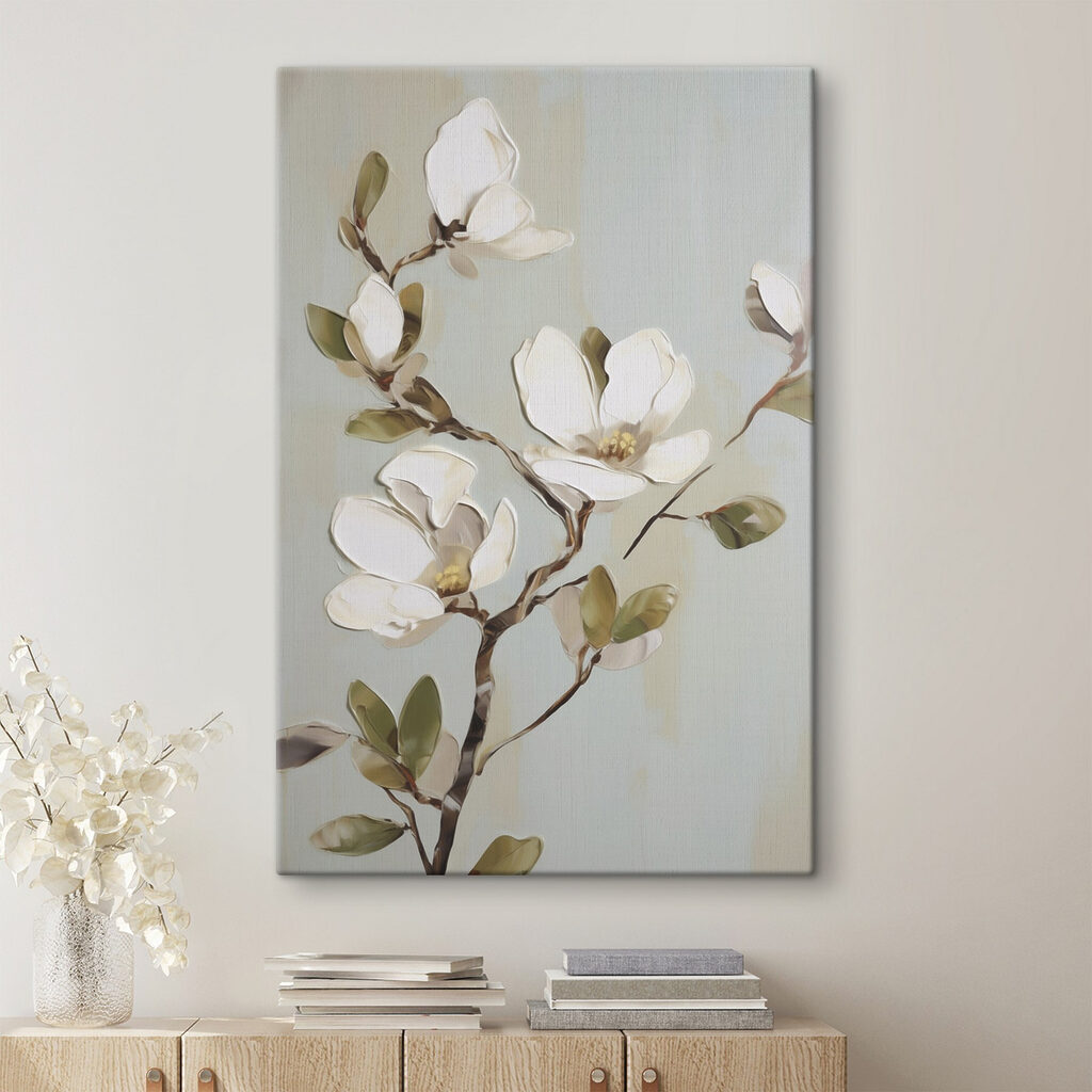 Painting of a white flower Painting of a white flower