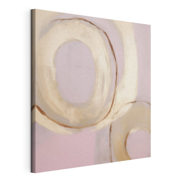 Painting of circles on a pink background Painting of circles on a pink background