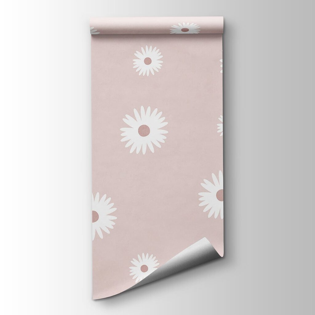 White flowers on a pink background White flowers on a pink background