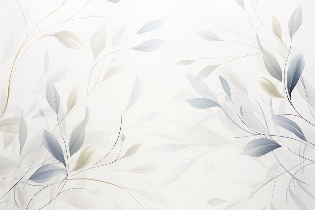 White background with leaves White background with leaves