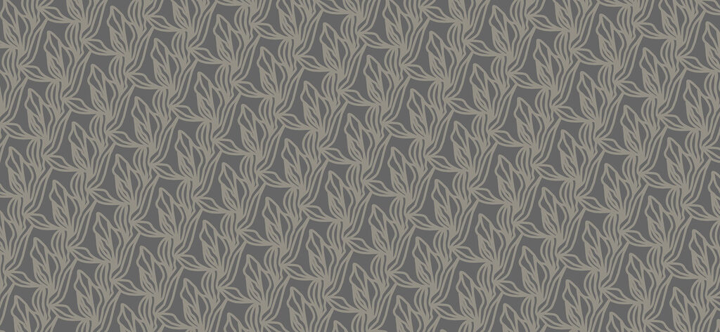 Pattern of leaves on a gray background