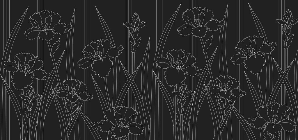 Black and white floral pattern