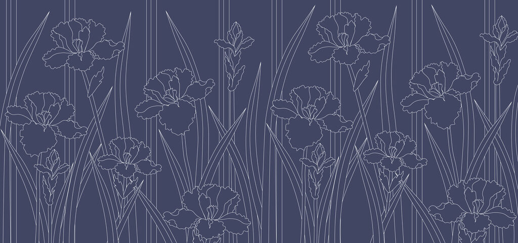 Blue and white floral pattern