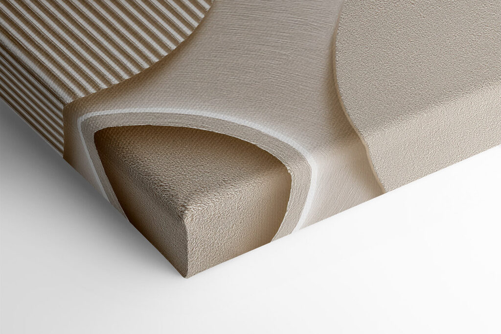 Unique shapes and patterns blend harmoniously