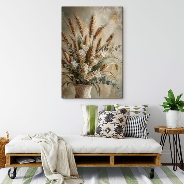 Painting of a bouquet of wheat