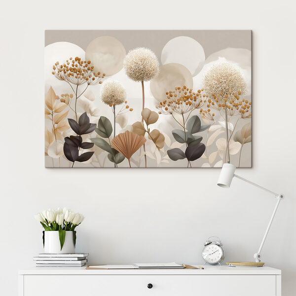 Group of flowers and leaves Group of flowers and leaves