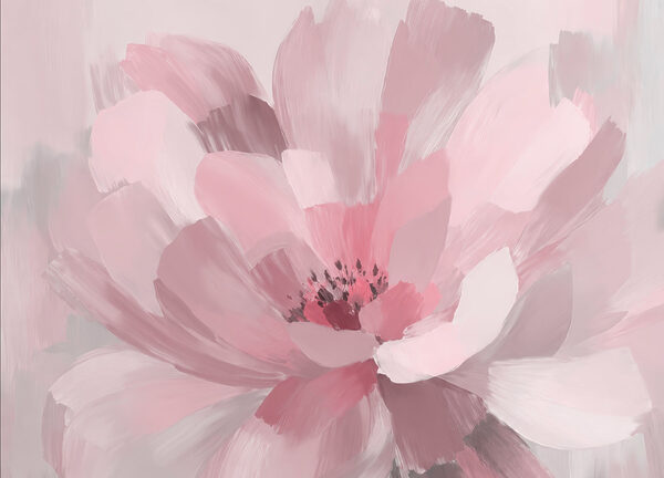 Delicate pink flower in soft hues