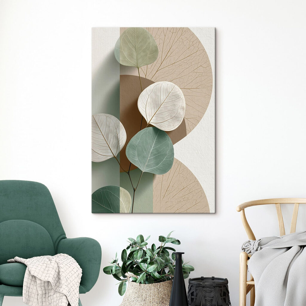 Serene leaves on a soft background