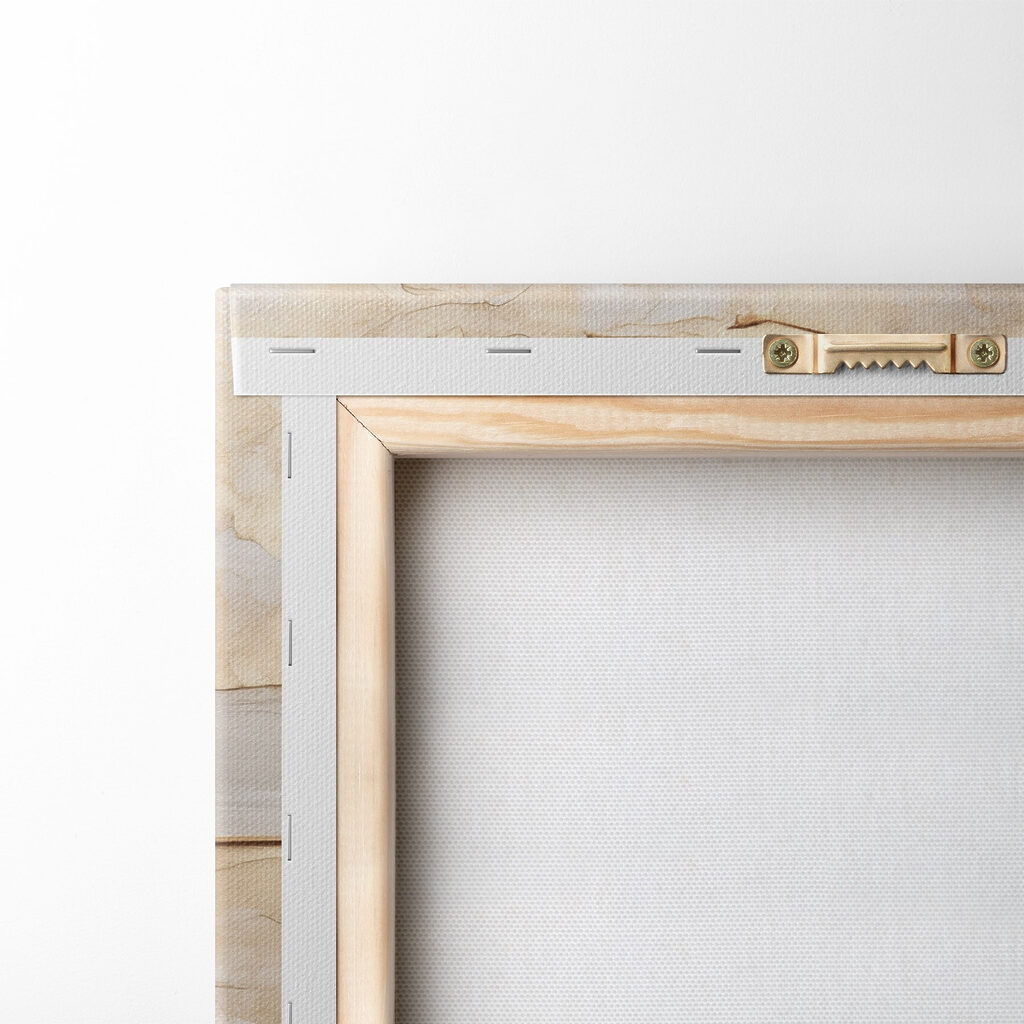 White wall with brown paint