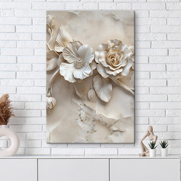 Delicate floral design in neutral tones Delicate floral design in neutral tones