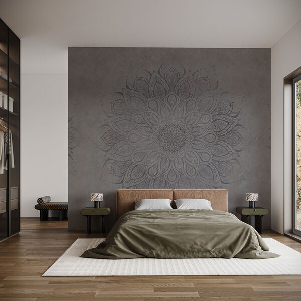 Šedá a černá mandala Šedá a černá mandala