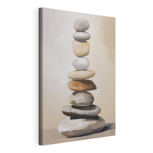 Painting of a stack of rocks