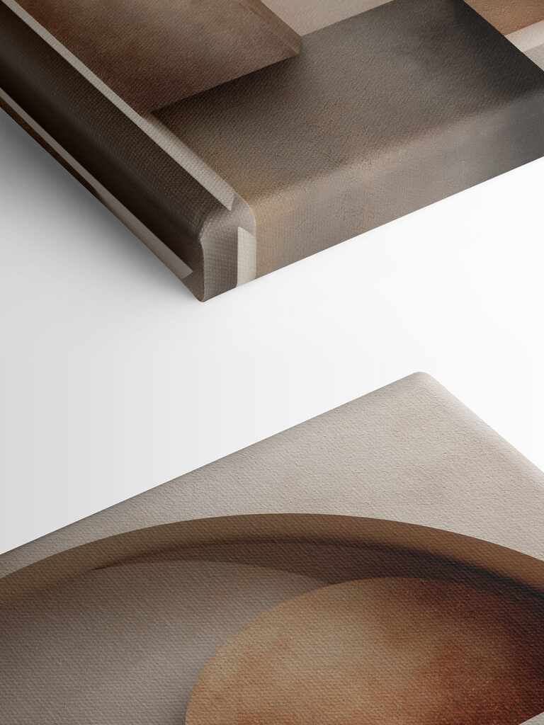Group of geometric shapes in a wall