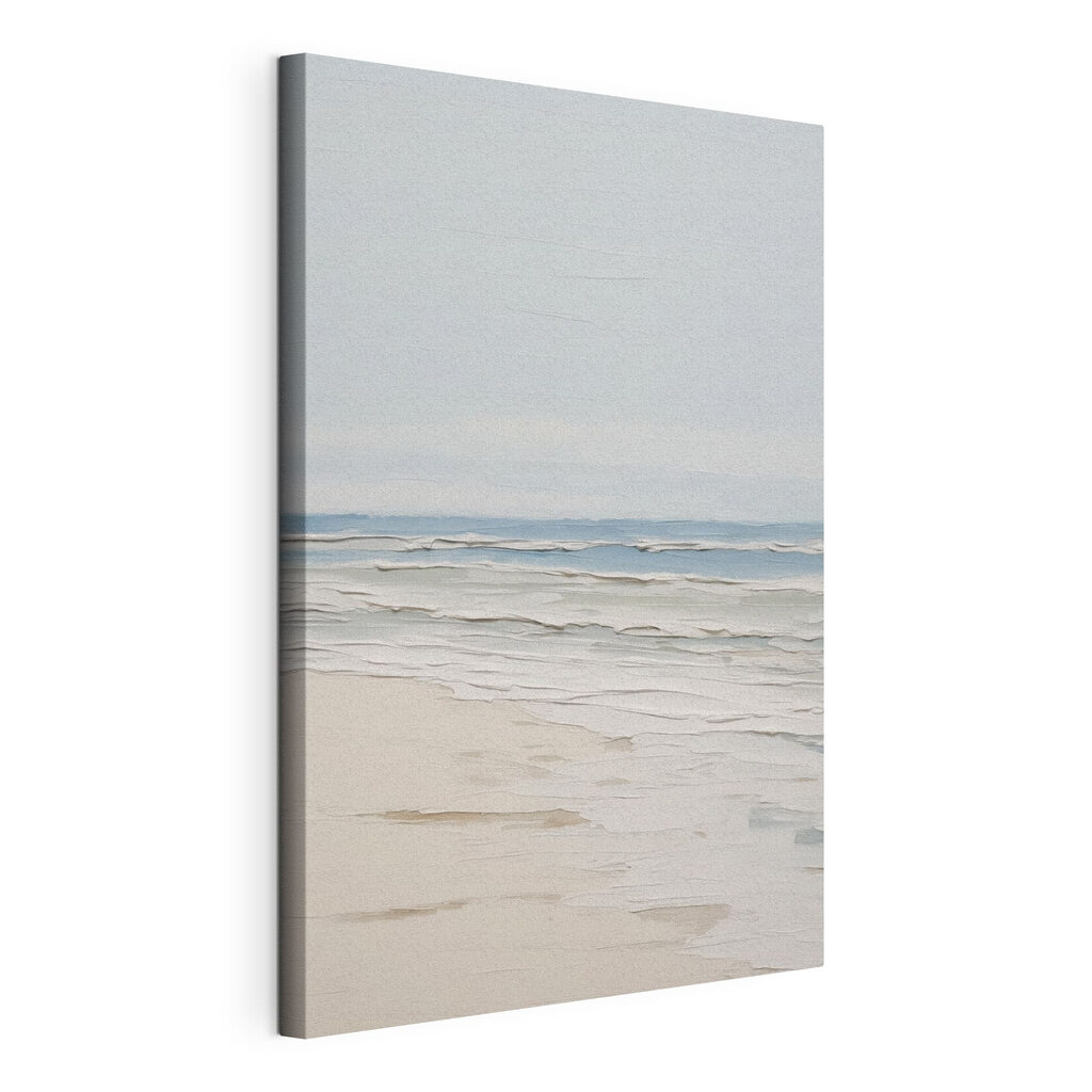 Beach with waves crashing on the sand