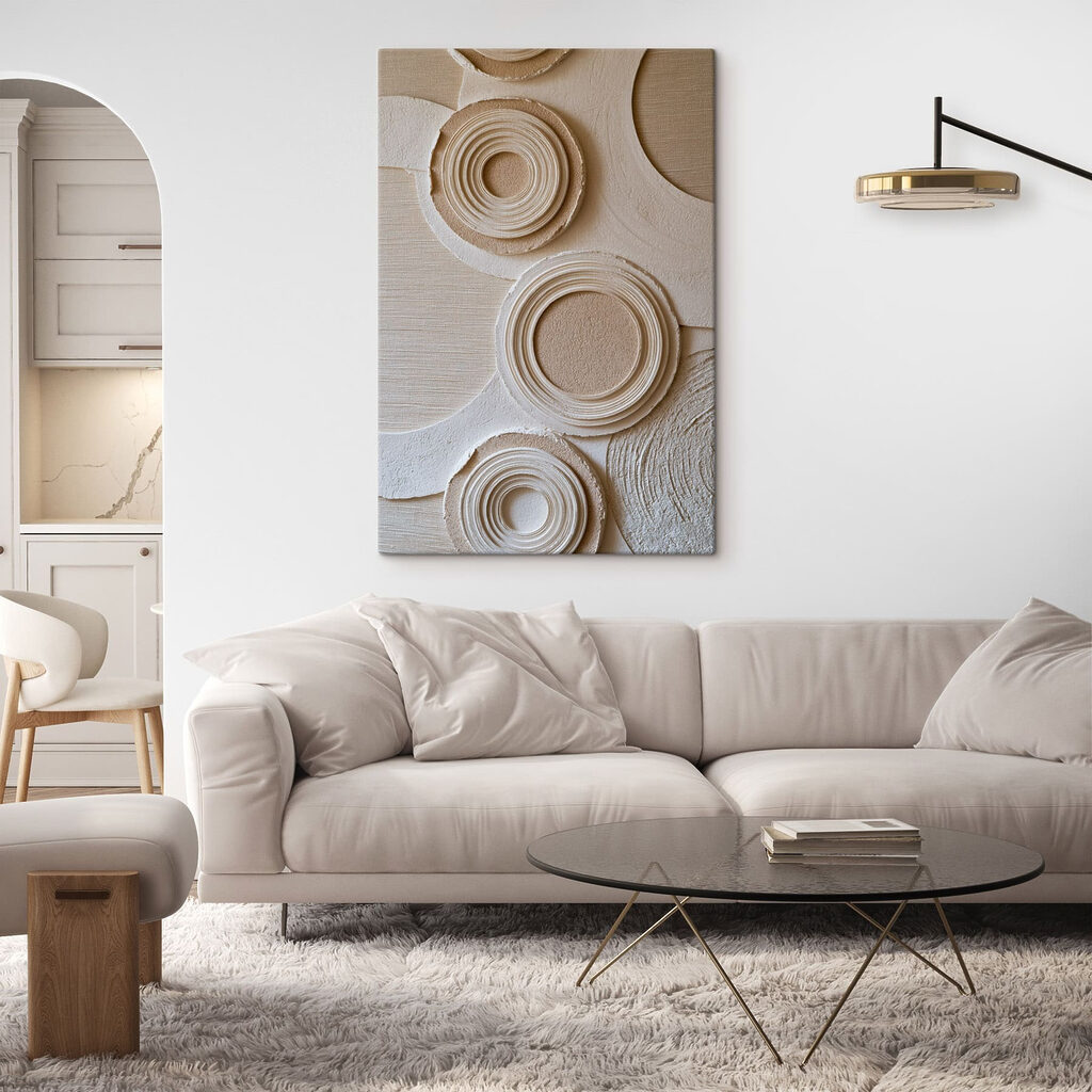 Wall with circles and a pattern