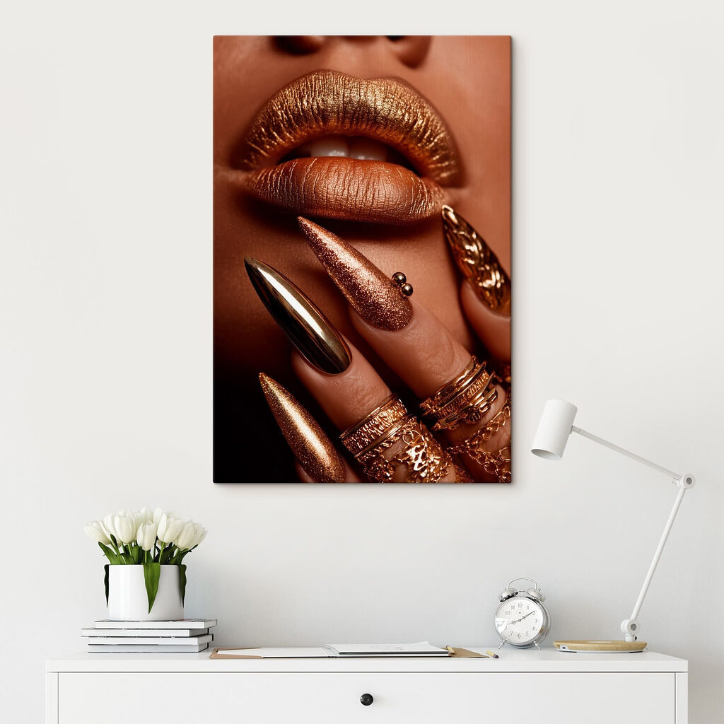 Glamorous nails and lips ensemble Glamorous nails and lips ensemble