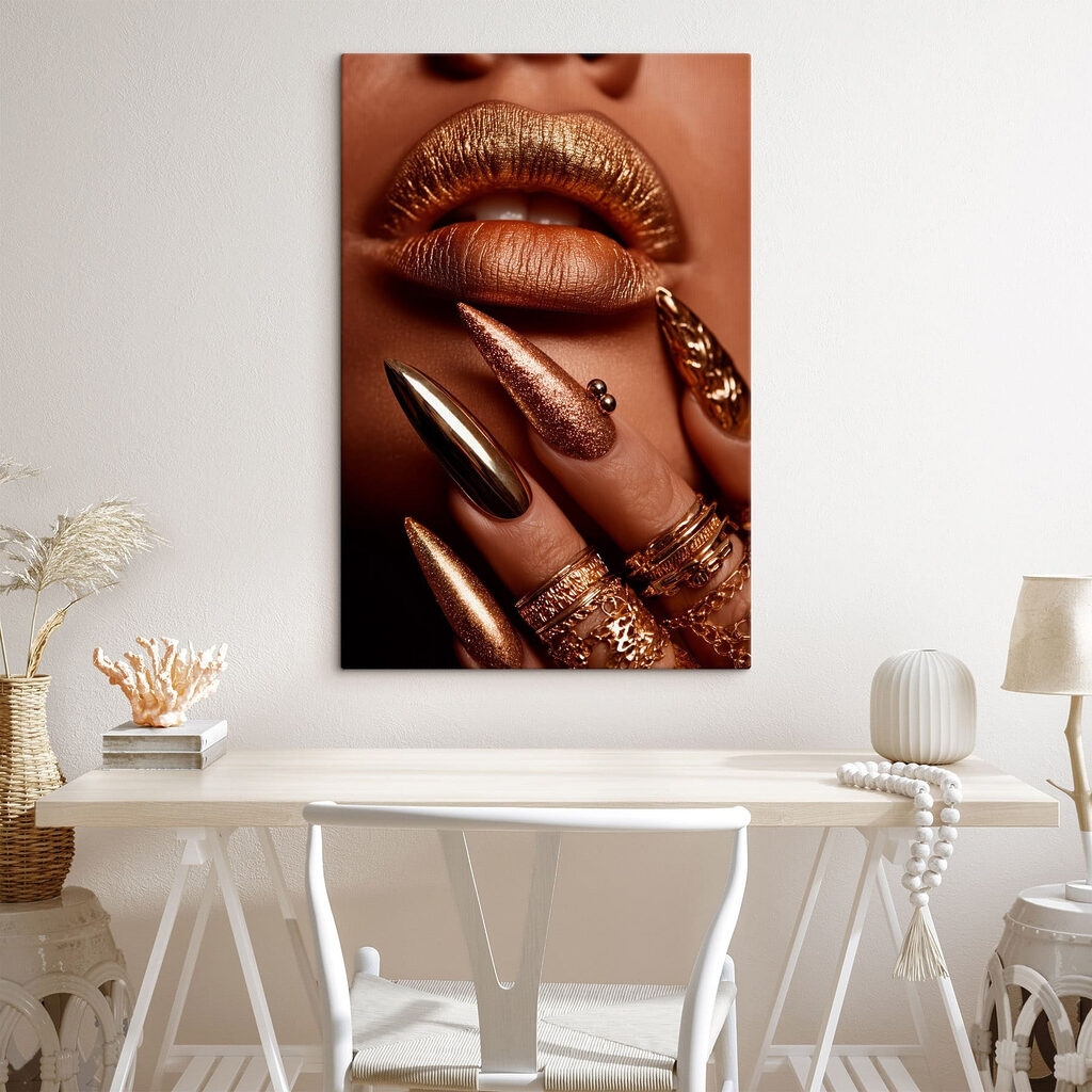 Glamorous nails and lips ensemble Glamorous nails and lips ensemble