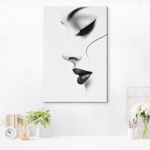 Elegant profile in monochrome shades Elegant profile in monochrome shades