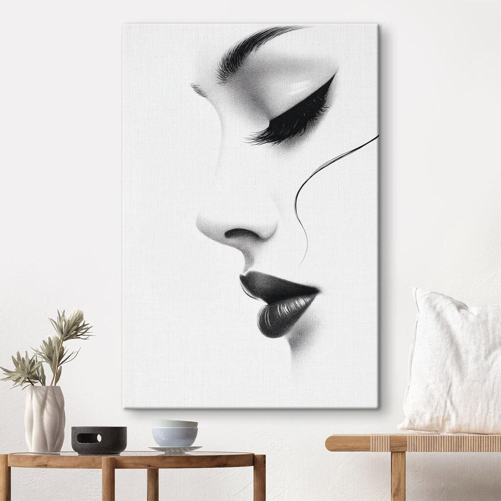 Elegant profile in monochrome shades Elegant profile in monochrome shades