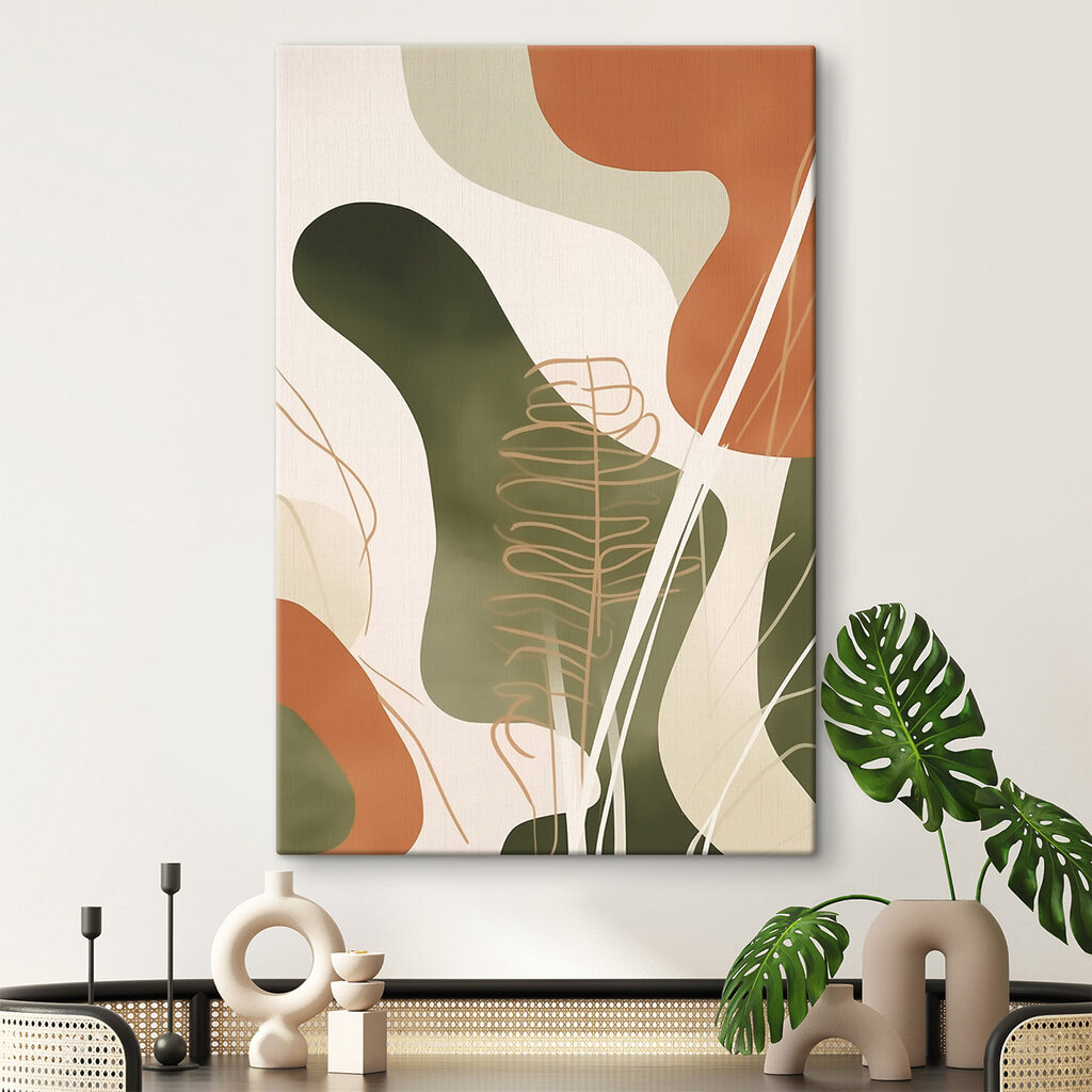 Abstract shapes in earthy tones