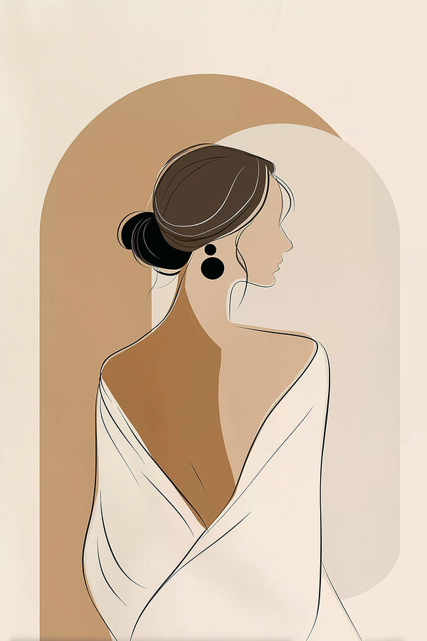 Woman with a white towel Woman with a white towel