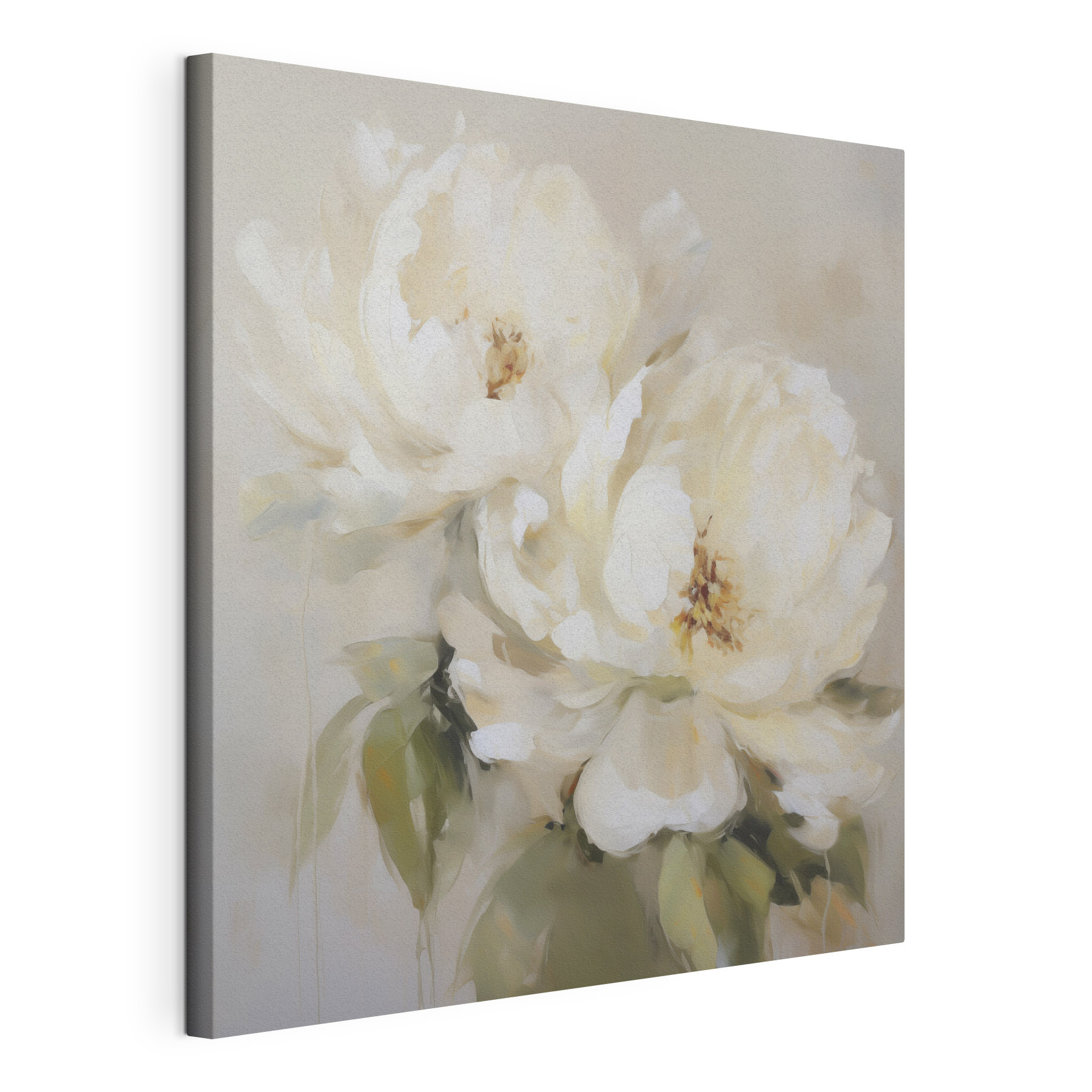 Painting of white flowers Painting of white flowers