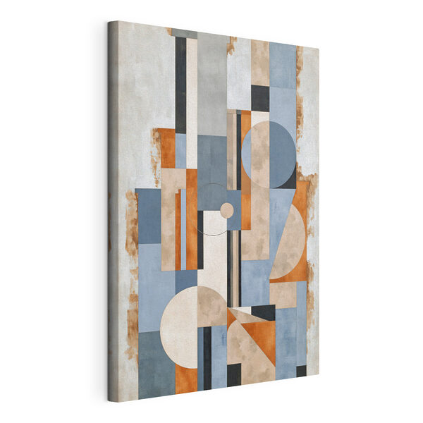 Painting of a geometric pattern Painting of a geometric pattern