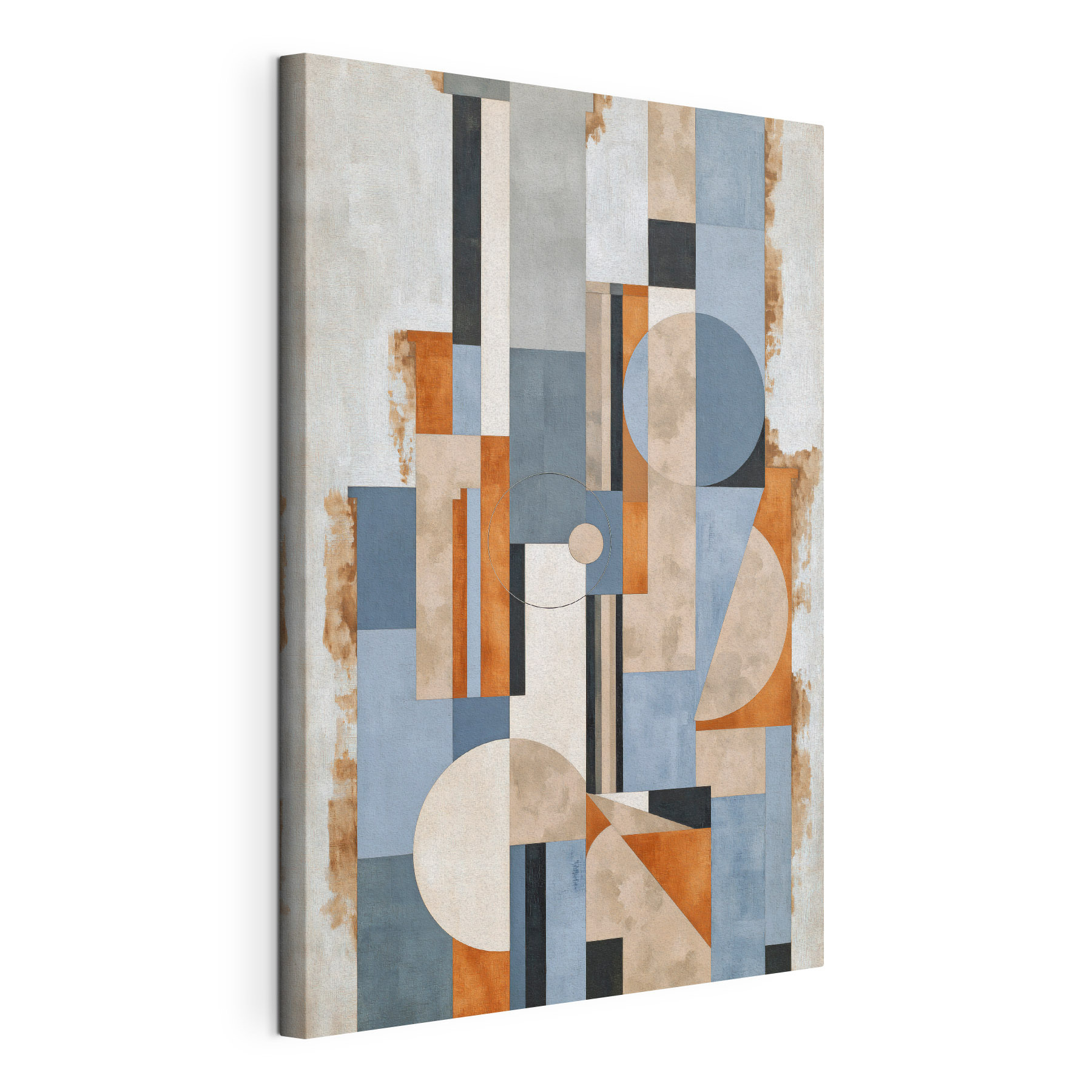 Painting of a geometric pattern Painting of a geometric pattern