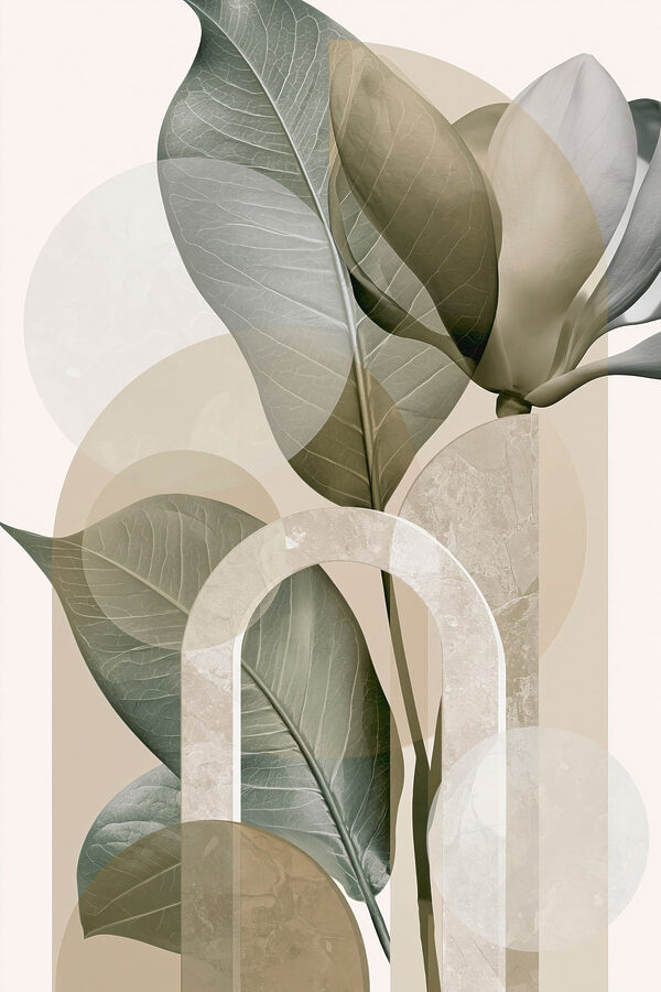 Soft foliage on a subtle background