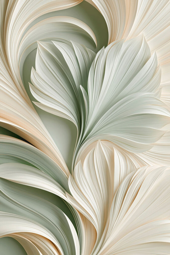 Elegant swirls of gentle hues