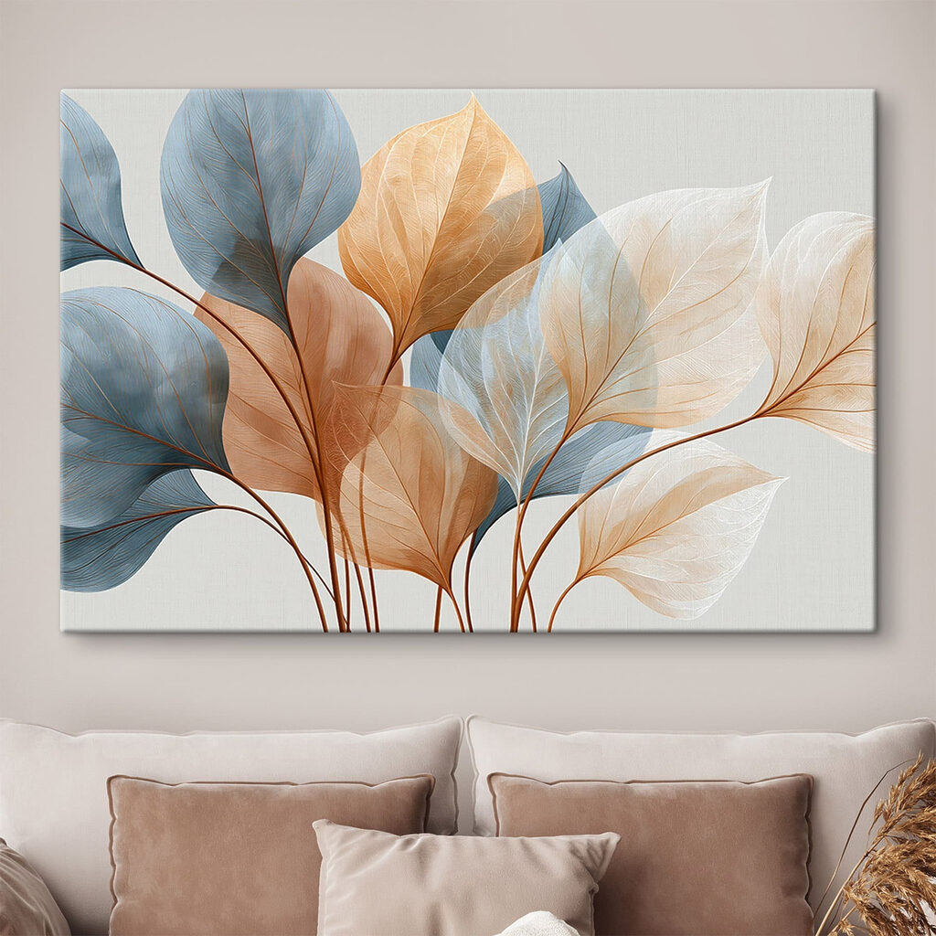 Softly colored leaves in harmony