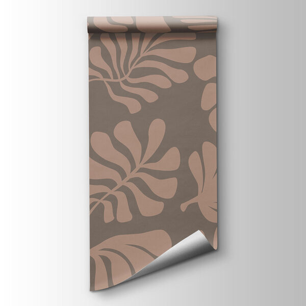Pattern of leaves on a brown background Pattern of leaves on a brown background