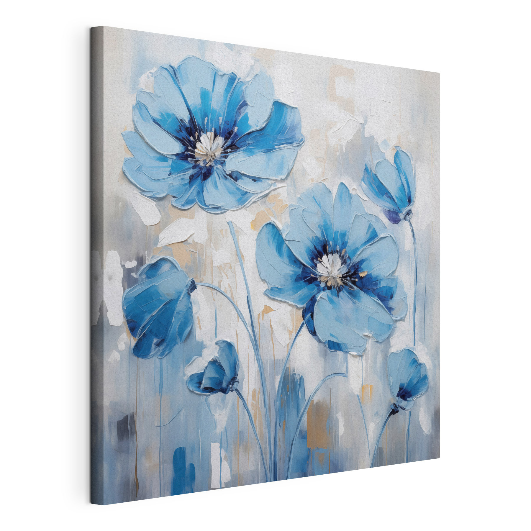 Painting of blue flowers Painting of blue flowers
