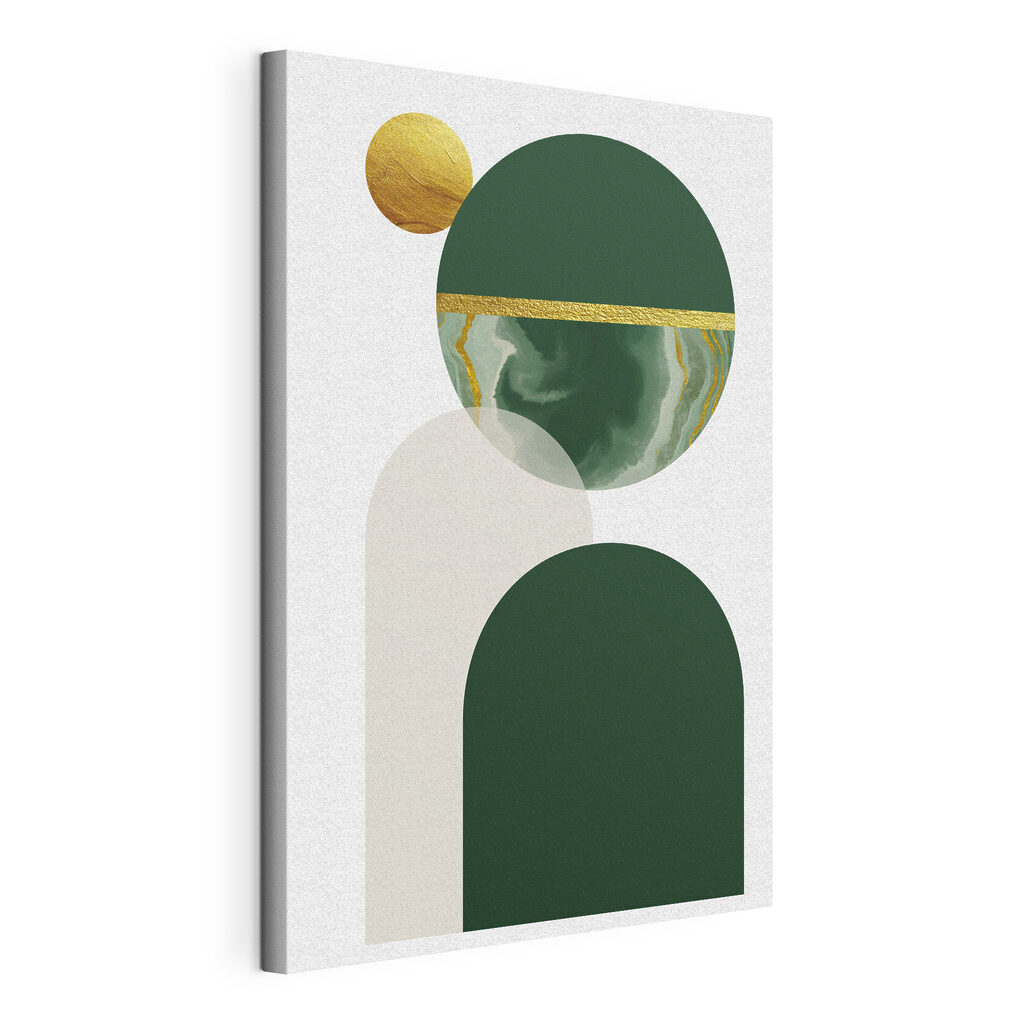 Circular harmony in green and beige