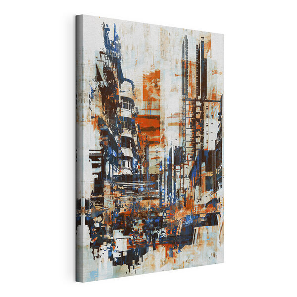A painting of a city