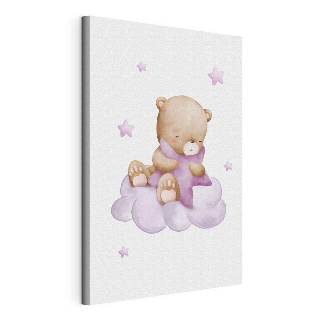 A teddy bear sitting on a cloud A teddy bear sitting on a cloud