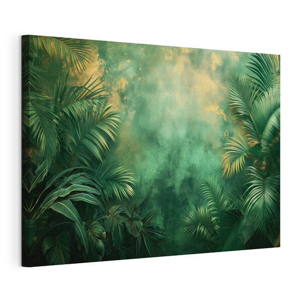 Mystic jungle shimmering at dawn