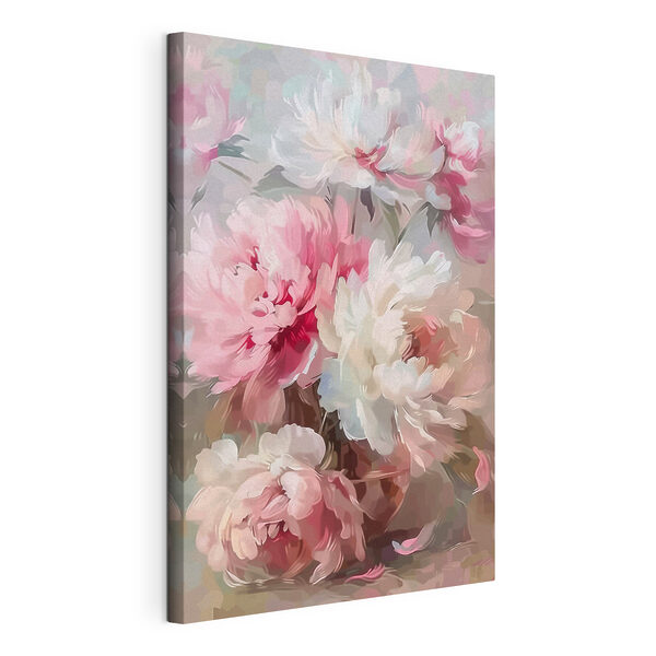 Painting of pink and white flowers Painting of pink and white flowers