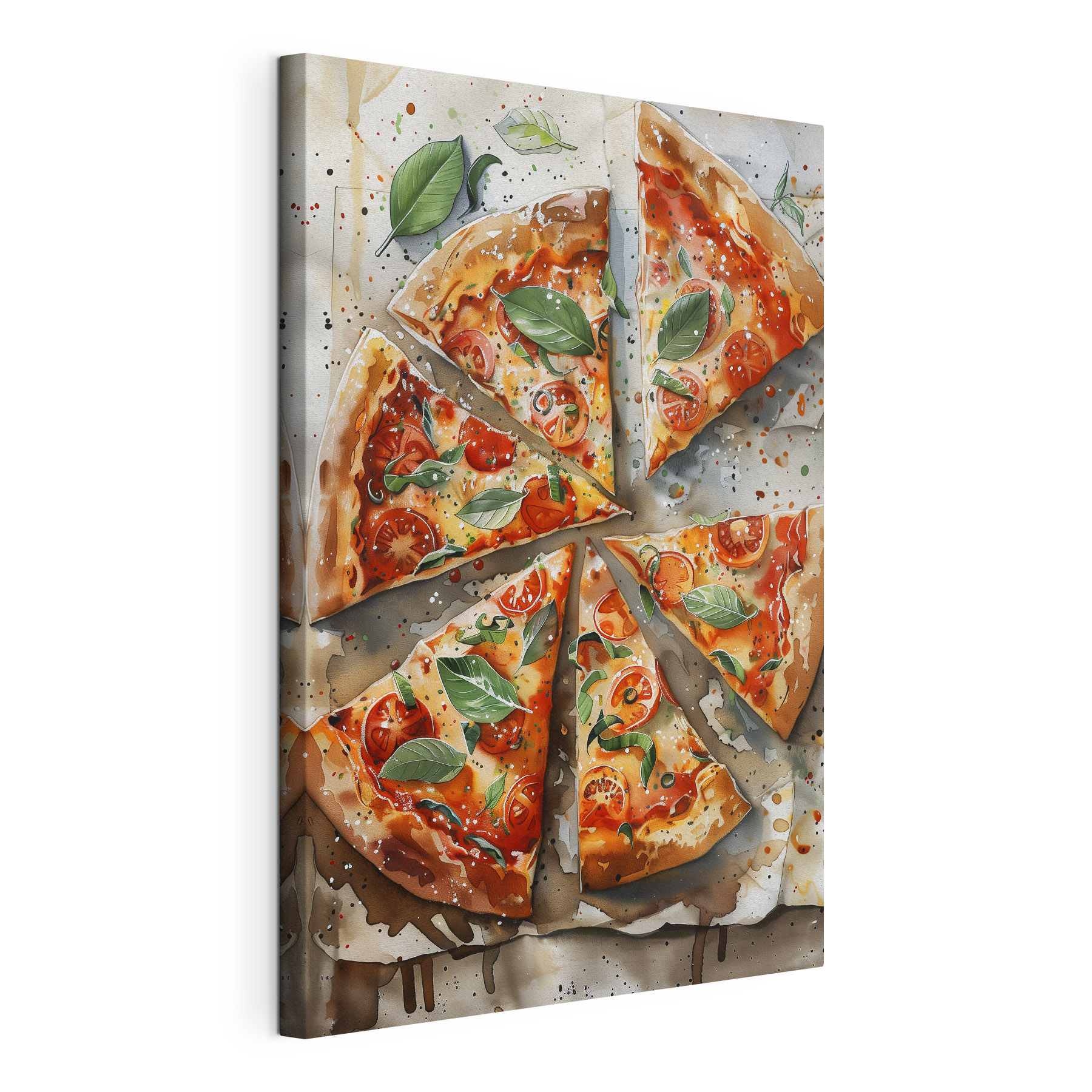Pizza with tomatoes and basil Pizza with tomatoes and basil