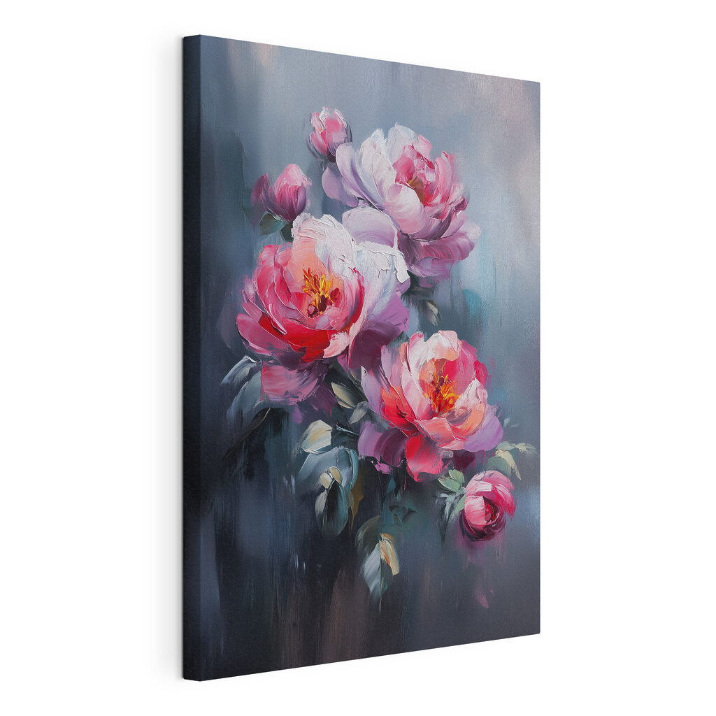 Painting of pink flowers
