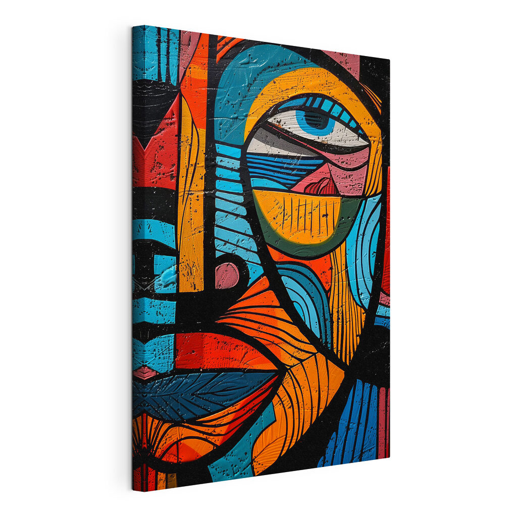 Colorful painting of a face Colorful painting of a face