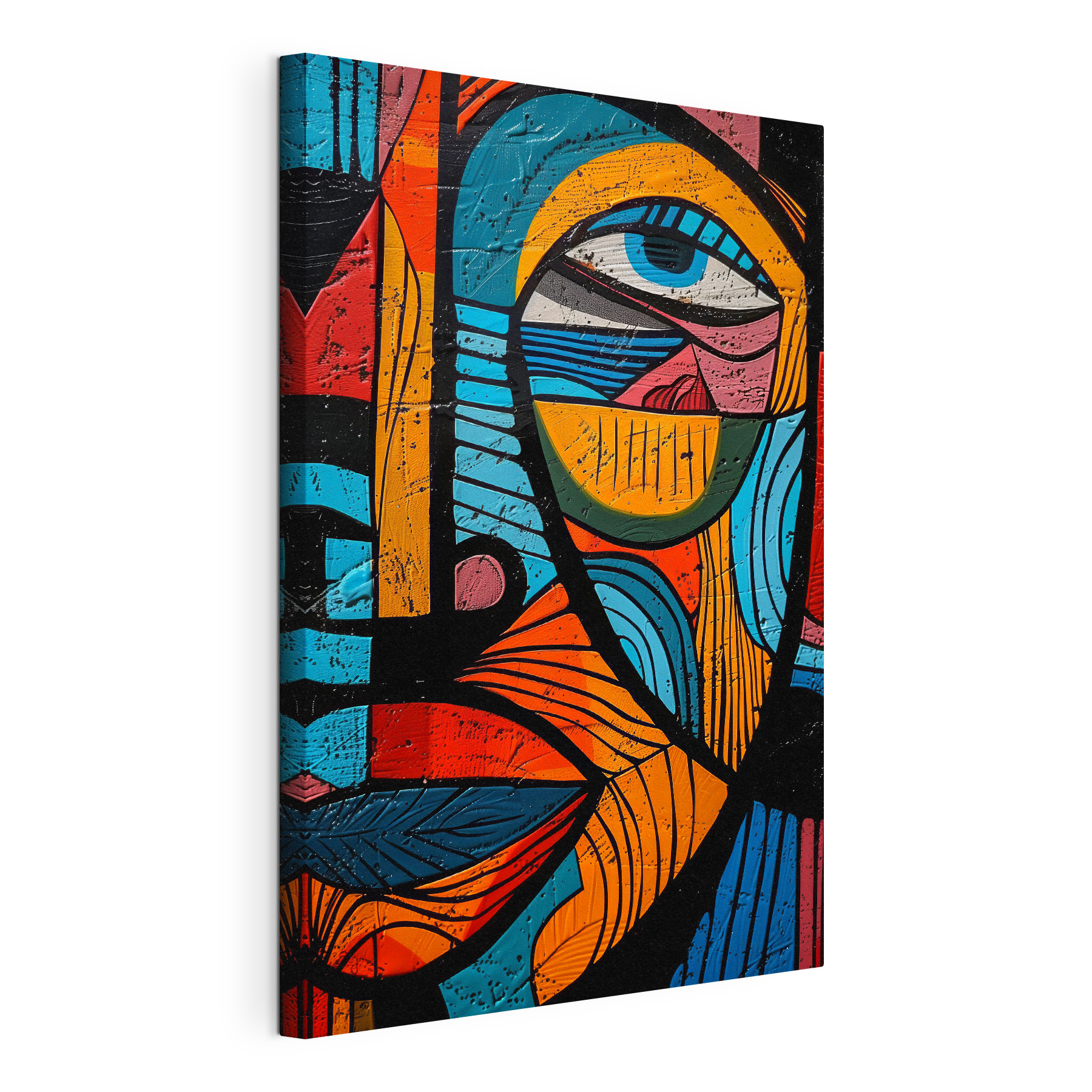 Colorful painting of a face Colorful painting of a face