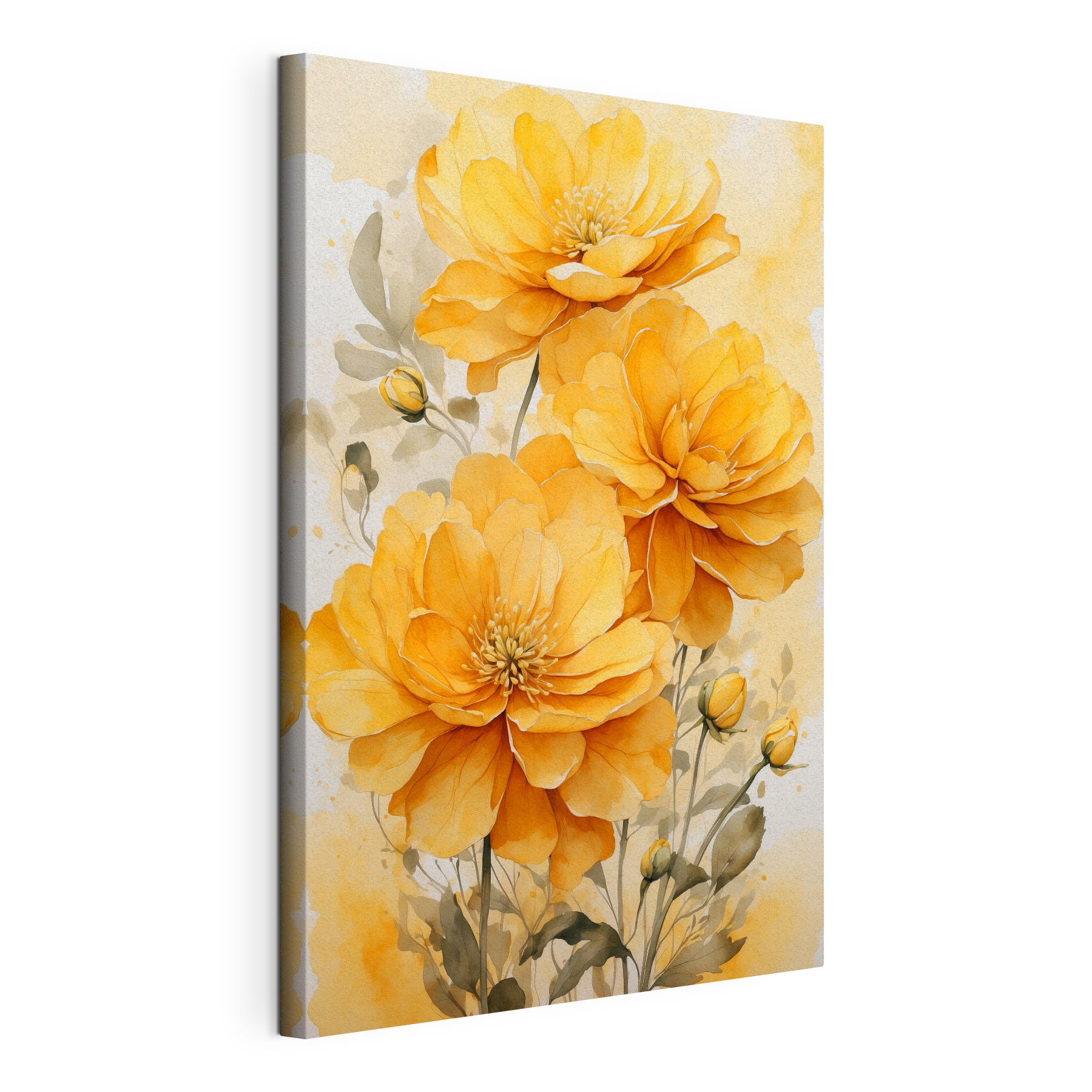 Painting of orange flowers Painting of orange flowers